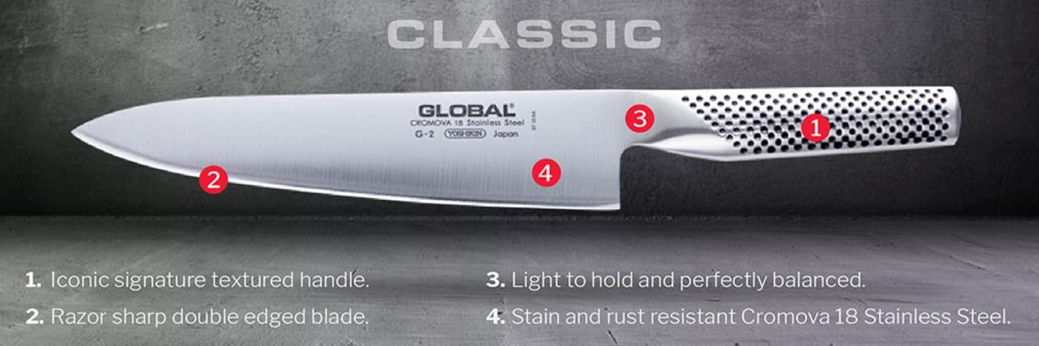 Global 10 Piece Takashi Knife Block Set - Lightweight Japanese Stainless Steel, Razor-Sharp Edge, Made in Japan (G-2, G-9, G-21, G-72, GS-5, GS-6, GSF-15, GSF-22, GKS-210), G-79589AU - Image 7